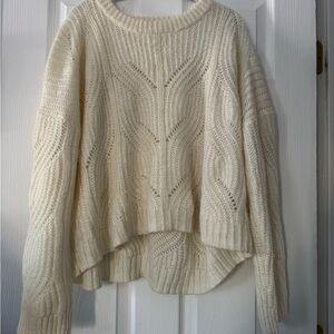 Elegant Cream Knit Sweater